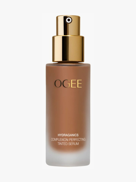 Ogee Complexion Perfecting Serum Foundation in branded component on a light gray background